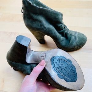 Fiorentini + Baker Olive Suede Heels